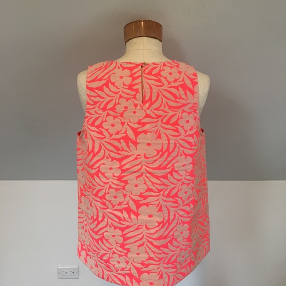 J. Crew plumeria floral jacquard shell in pink - Picture 6 of 9